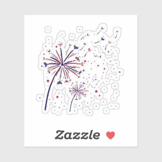 Dandelion Wine 4 juli Cute Flower American Pa Sticker (Vel)