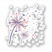 Dandelion Wine 4 juli Cute Flower American Pa Sticker (Voorkant)