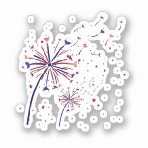 Dandelion Wine 4 juli Cute Flower American Pa Sticker