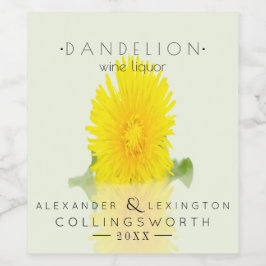 Dandelion Wine Liquor Wijn Etiket