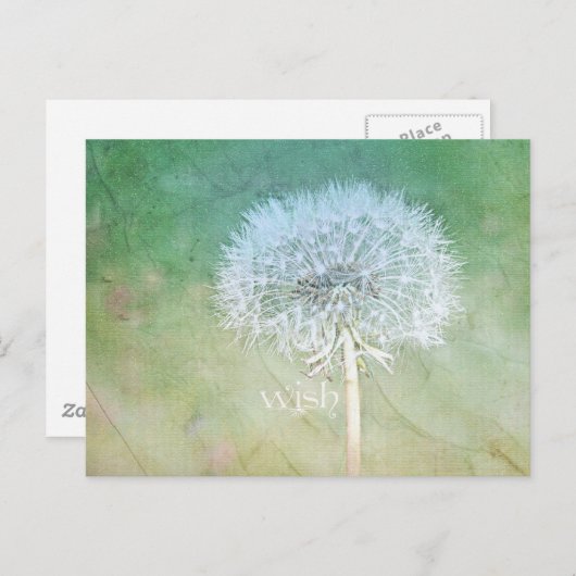 Dandelion Wish Dreamweaver Design Briefkaart (Voorkant / Achterkant)