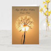 Dandelion Wish Kaart (Gele Bloem)