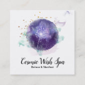 *~* Dandelion Wish Sky Cosmo Stars Universe Vierkante Visitekaartje (Voorkant)