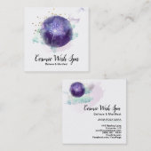 *~* Dandelion Wish Sky Cosmo Stars Universe Vierkante Visitekaartje (Voorkant / Achterkant)