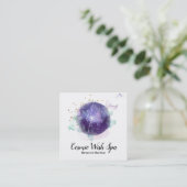 *~* Dandelion Wish Sky Cosmo Stars Universe Vierkante Visitekaartje (Staand voorkant)