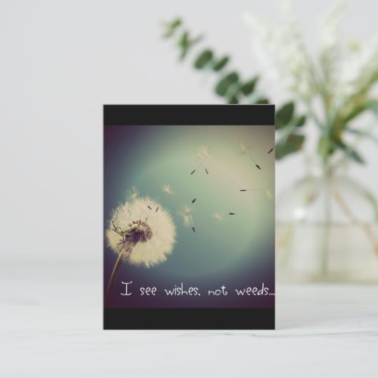 Dandelion Wishes Briefkaart (Staand voorkant)