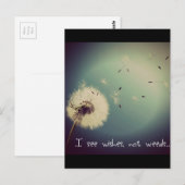 Dandelion Wishes Briefkaart (Voorkant / Achterkant)