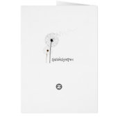 Dandelion Wishes Design Birthday Kaart (Achterkant)