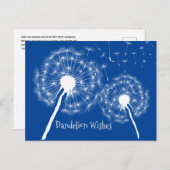 Dandelion Wishes Design Briefkaart (Voorkant / Achterkant)