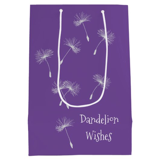 Dandelion Wishes Design Gift Bag Medium Cadeauzakje (Achterkant)