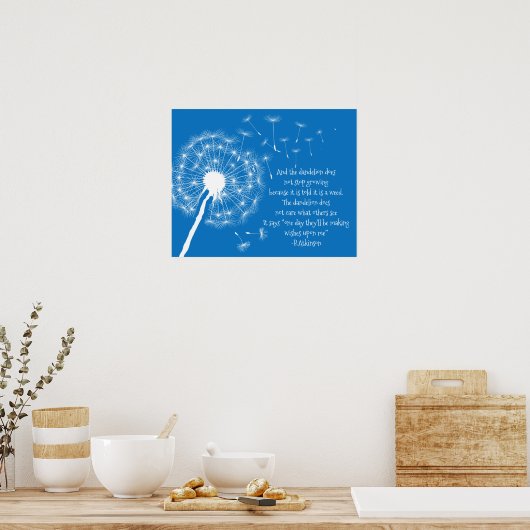 Dandelion Wishes Design Poster (Keuken)