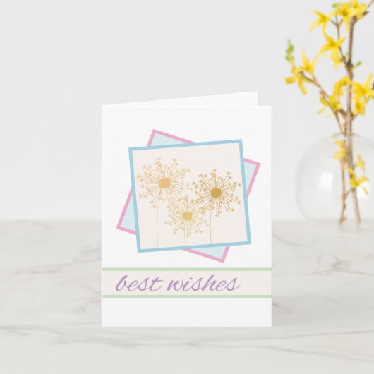 Dandelion Wishes Kaart (Gele Bloem)