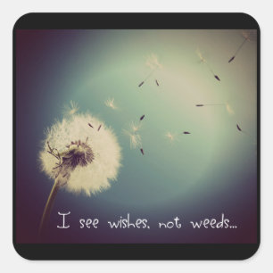 Dandelion Wishes Vierkante Sticker