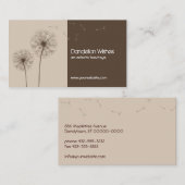 Dandelion Wishes Visitekaartje Advieskaart (Voorkant / Achterkant)