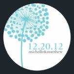 Dandelion Wishes Wedding Favor Stickers<br><div class="desc">Kunst van Cocoa Studio</div>