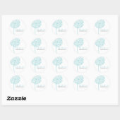 Dandelion Wishes Wedding Favor Stickers (Vel)