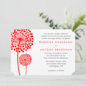 Dandelion Wishes Wedding Kaart (Staand voorkant)