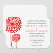 Dandelion Wishes Wedding Kaart (Voorkant / Achterkant)