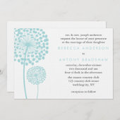 Dandelion Wishes Wedding Kaart (Voorkant / Achterkant)