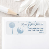Dandelion Wishes Wedding on Soft Blauwgroen, Label (Insitu)