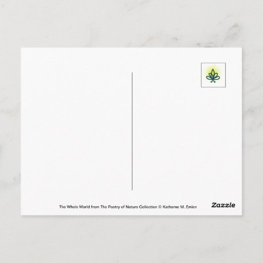 Dandelion With Dew Peaceful, Elegant, Nature  Briefkaart (Achterkant)