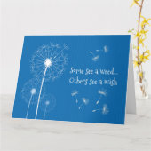 Dandelion Would Wenskaart Kaart (Gele Bloem)