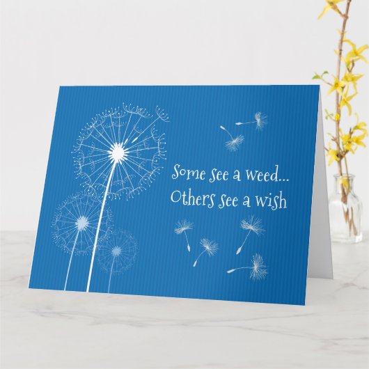 Dandelion Would Wenskaart Kaart (Gele Bloem)