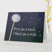 Dandelion Would Wenskaart Kaart (Gele Bloem)