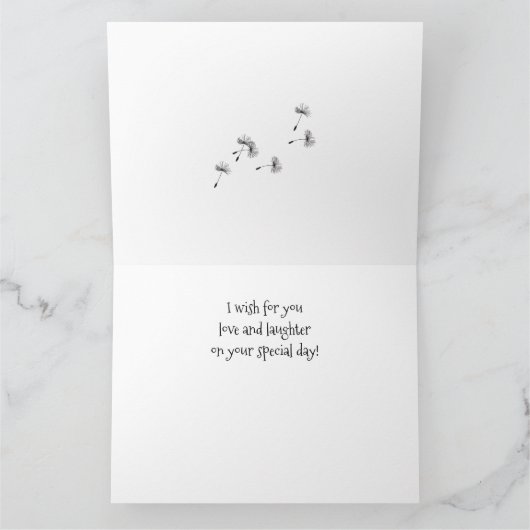Dandelion Would Wenskaart Kaart (Binnen)