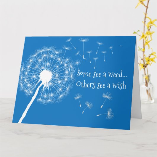 Dandelion Would Wenskaart Kaart (Gele Bloem)