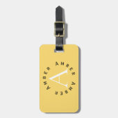 Dandelion Yellow Modern Custom Monogram Bagagelabel (Voorkant verticaal)