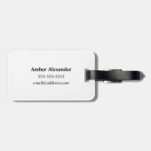 Dandelion Yellow Modern Custom Monogram Bagagelabel (Achterkant horizontaal)