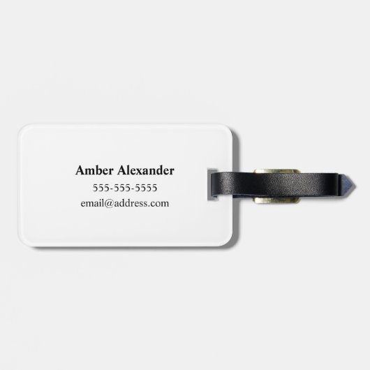 Dandelion Yellow Modern Custom Monogram Bagagelabel (Achterkant horizontaal)