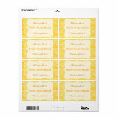 Dandelion Yellow Personalized Canning Label (Full Sheet)