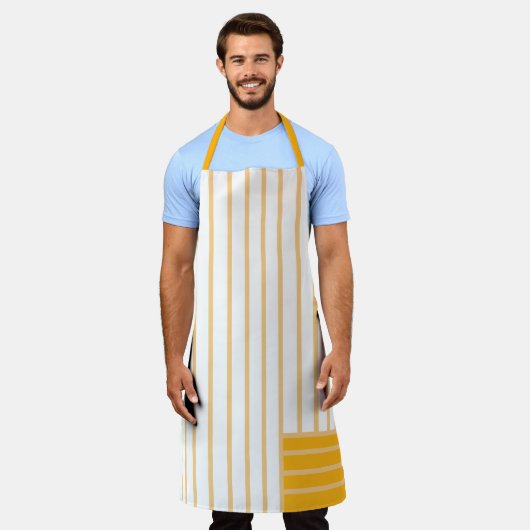 Dandelion Yellow Striped All-Over Print Schort (Gedragen)