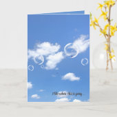 Dandelion zaaigoed in bubbels kaart (Gele Bloem)