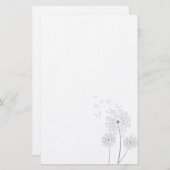 Dandelion zuiver moderne bloemetjes briefpapier (Voorkant / Achterkant)