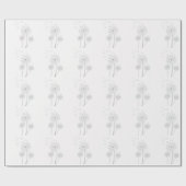 Dandelion zuivere moderne bloemkunst cadeaupapier (Vlak)