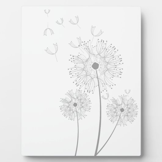 Dandelion zuivere moderne bloemkunst fotoplaat (Voorkant)