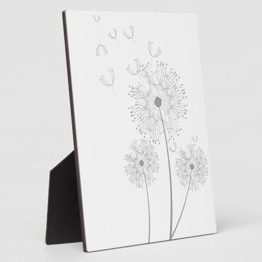 Dandelion zuivere moderne bloemkunst fotoplaat (Zijkant)