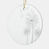 Dandelion zuivere moderne bloemkunst keramisch ornament (Links)