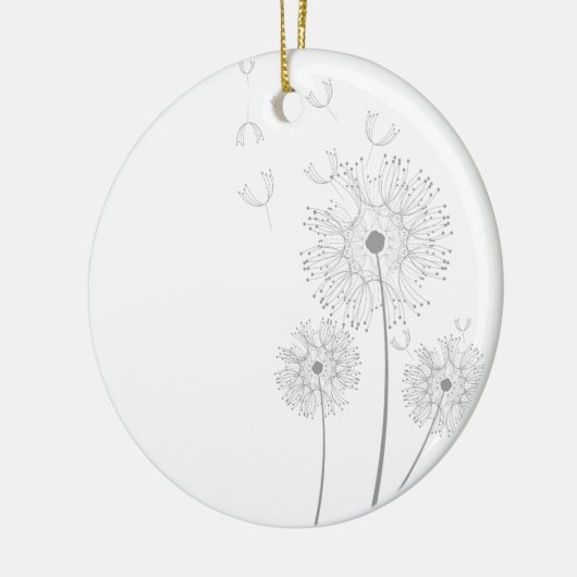 Dandelion zuivere moderne bloemkunst keramisch ornament (Links)
