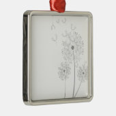 Dandelion zuivere moderne bloemkunst metalen ornament (Rechts)