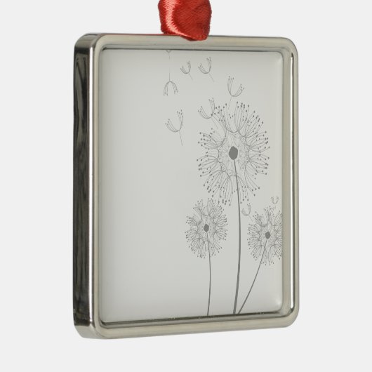 Dandelion zuivere moderne bloemkunst metalen ornament (Rechts)