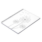 Dandelion zuivere moderne bloemkunst notitieboek (Linkerzijde)