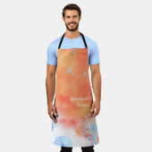 Dandelionen blazen op zonsondergang schort (Gedragen)