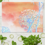 Dandelionen blazen op zonsondergang  theedoek (Gevouwen)