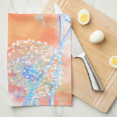 Dandelionen blazen op zonsondergang  theedoek (Quarter Fold)