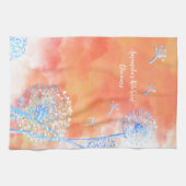 Dandelionen blazen op zonsondergang  theedoek (Horizontaal)