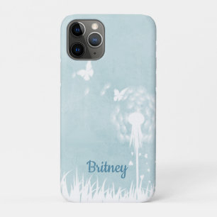 Dandelionen, vlinders en blauwe hemden Case-Mate iPhone case
